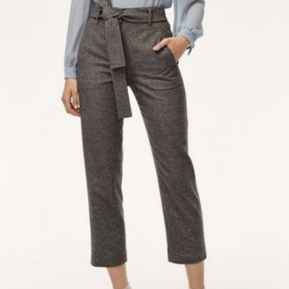 Wilfred Wool Jallade Belted Pants Women’s High Rise Trousers Size 0 Grey